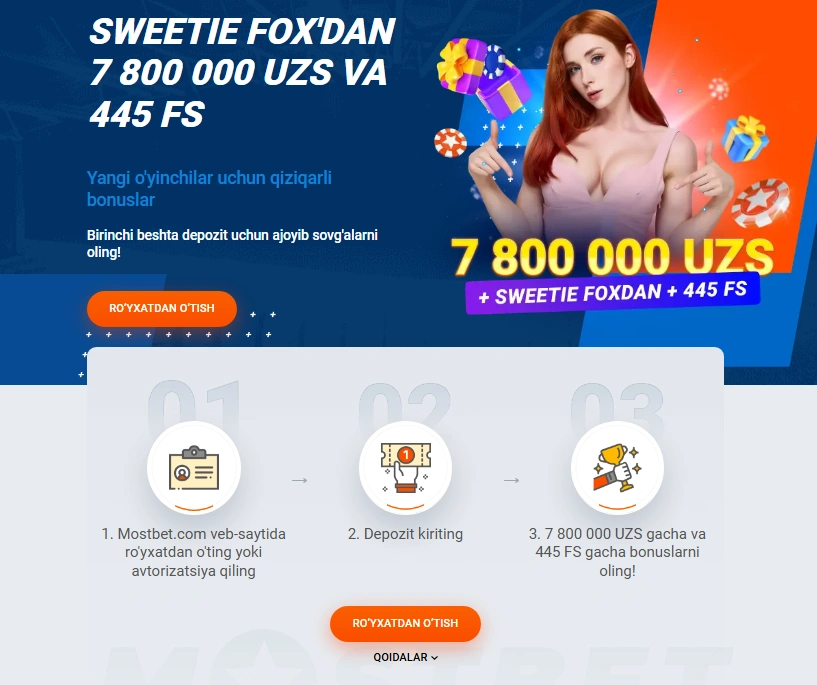 Mostbet UZ bonuslari va aksiyalar dasturi