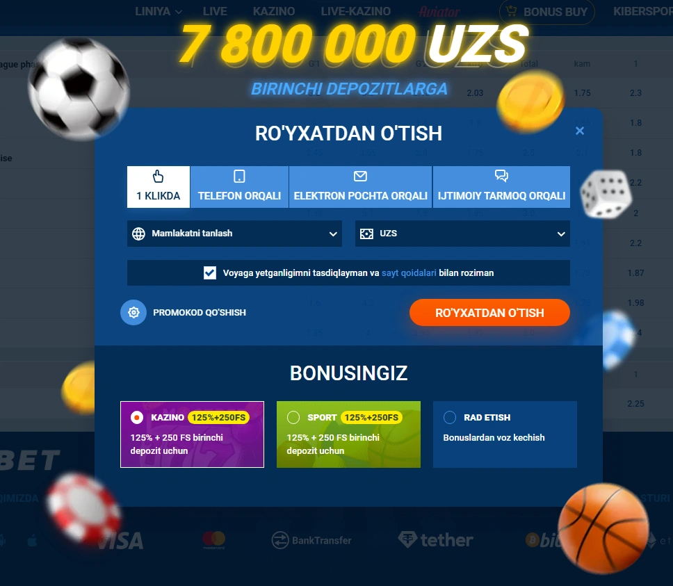 Mostbet UZ ro‘yxatdan o‘tish va kirish jarayoni